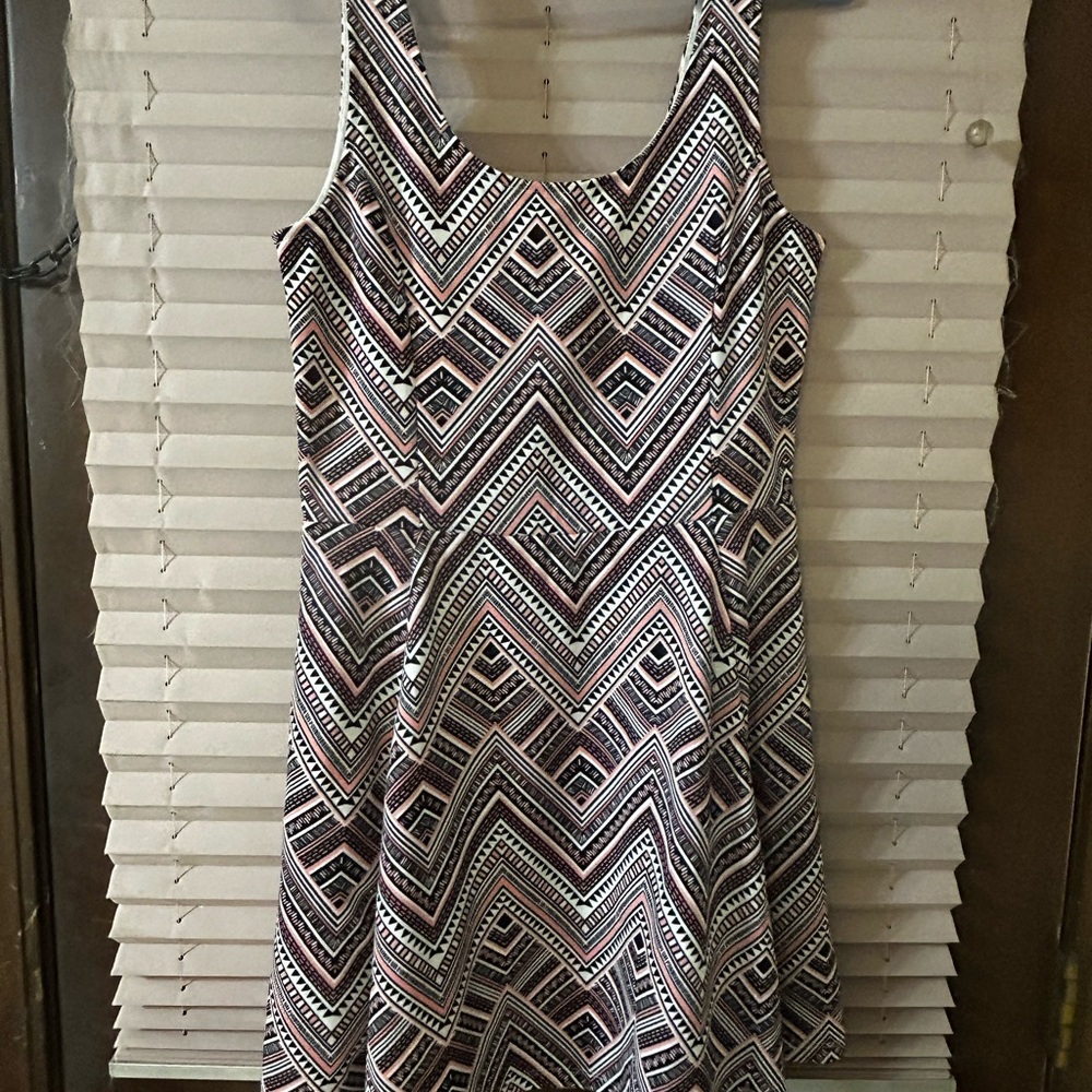 H&M Multicolor Chevron Mini Dress